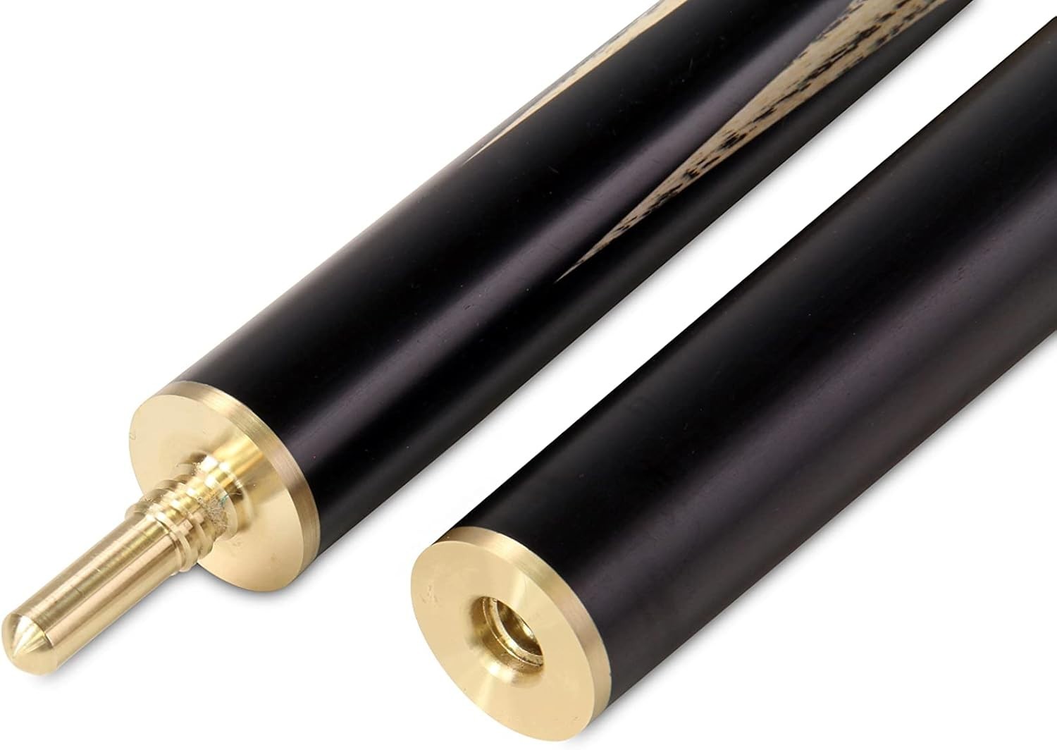 57” Luxury English Pool Cue 3/4 Joint Hand Spliced Ebony 8mm Tip