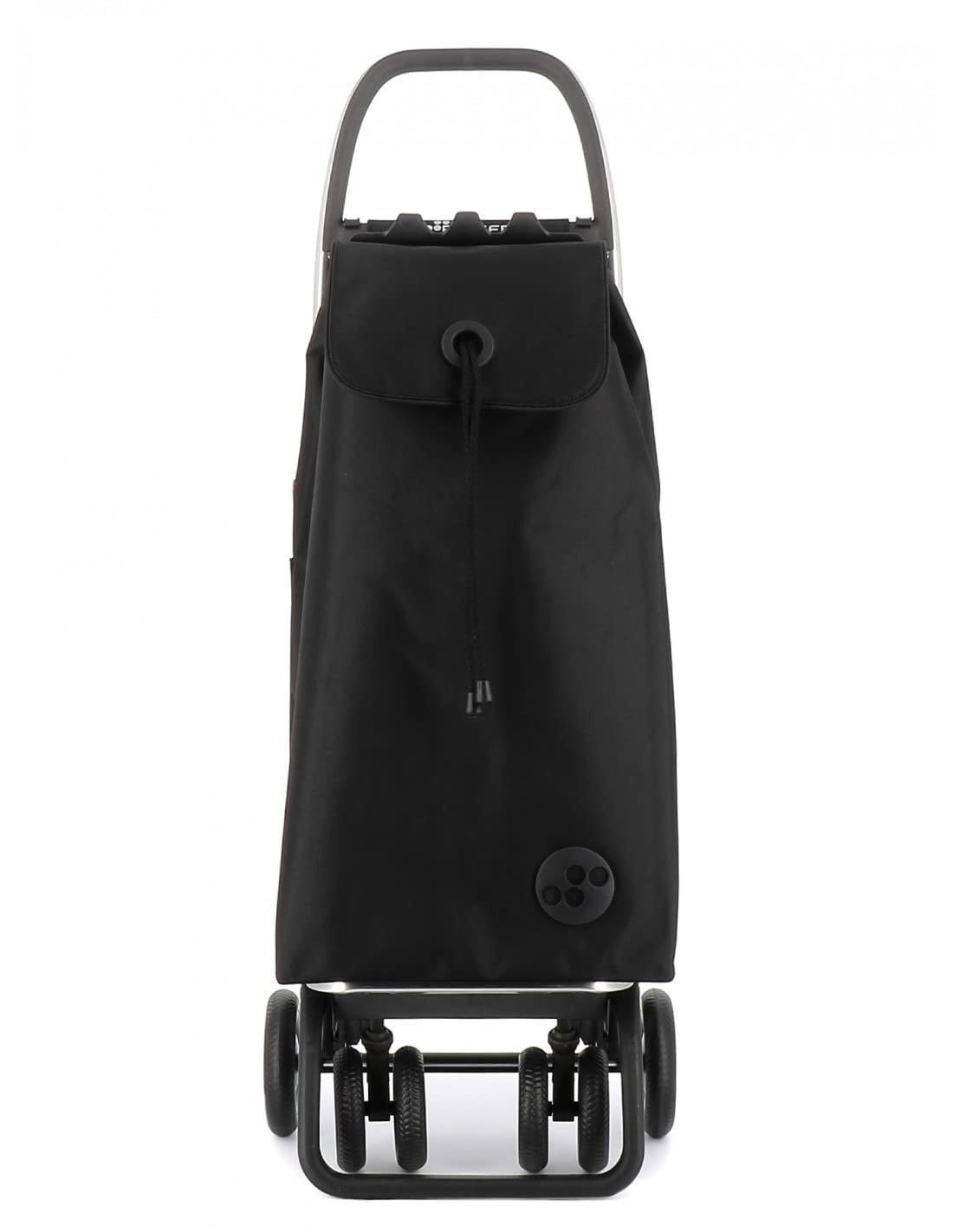 4 Wheel Folding Shopping Trolley Swivel Wheels Aluminium Large Bag Black