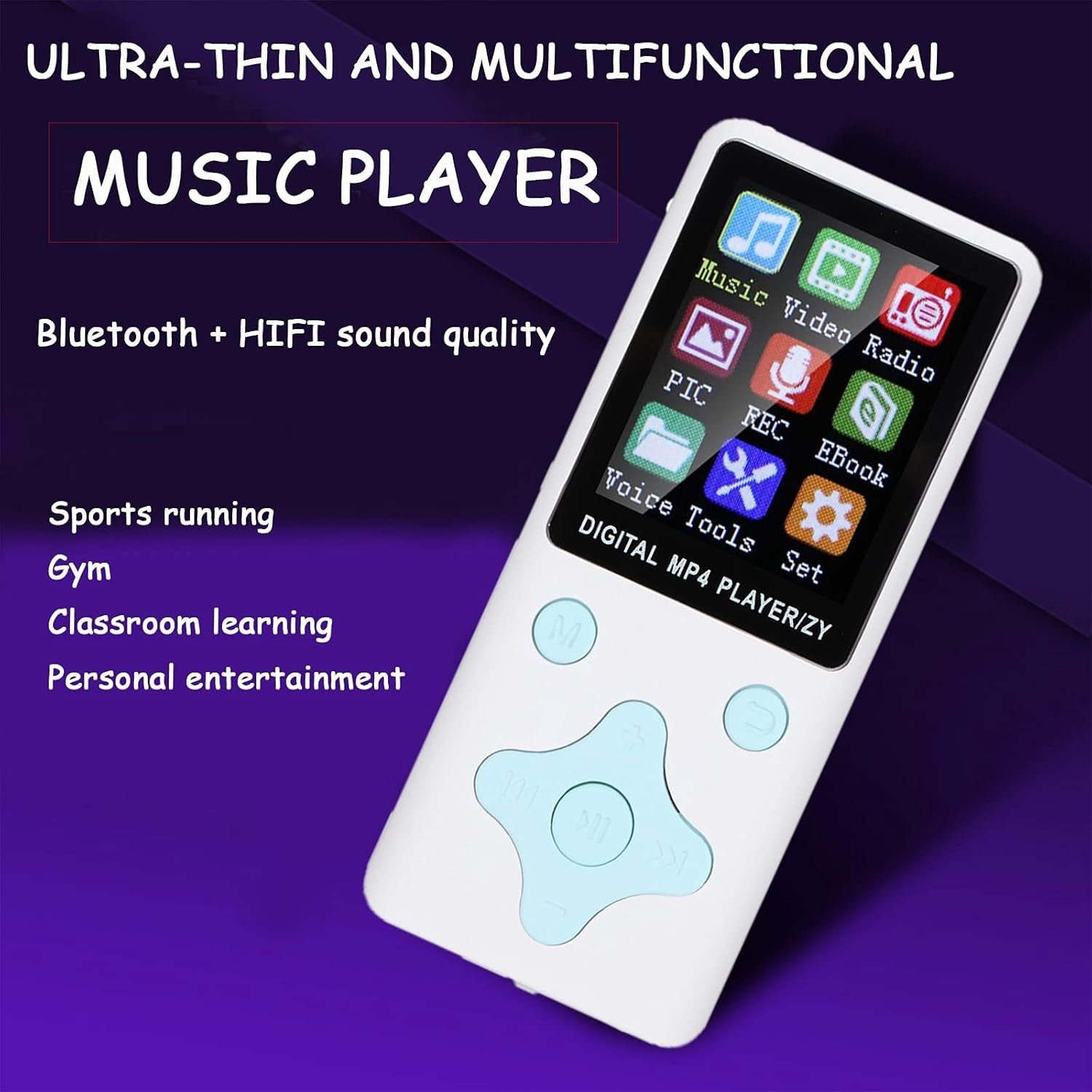 Bluetooth MP3 MP4 Player 32GB HiFi Lossless Portable Music Black