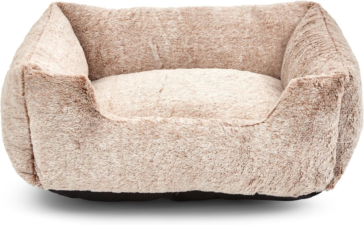 Medium Faux Fur Dog Bed 69x55x20cm Washable Non Slip Cream