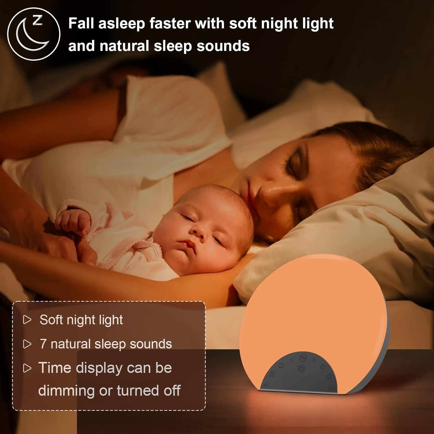 Sunrise Alarm Clock Wake Up Light Double Alarm Night Light for Kids Adults