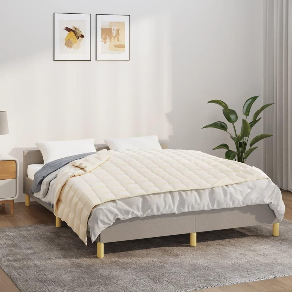 Light Cream 13kg Weighted Blanket 200x220 cm for Sleep & Relaxation