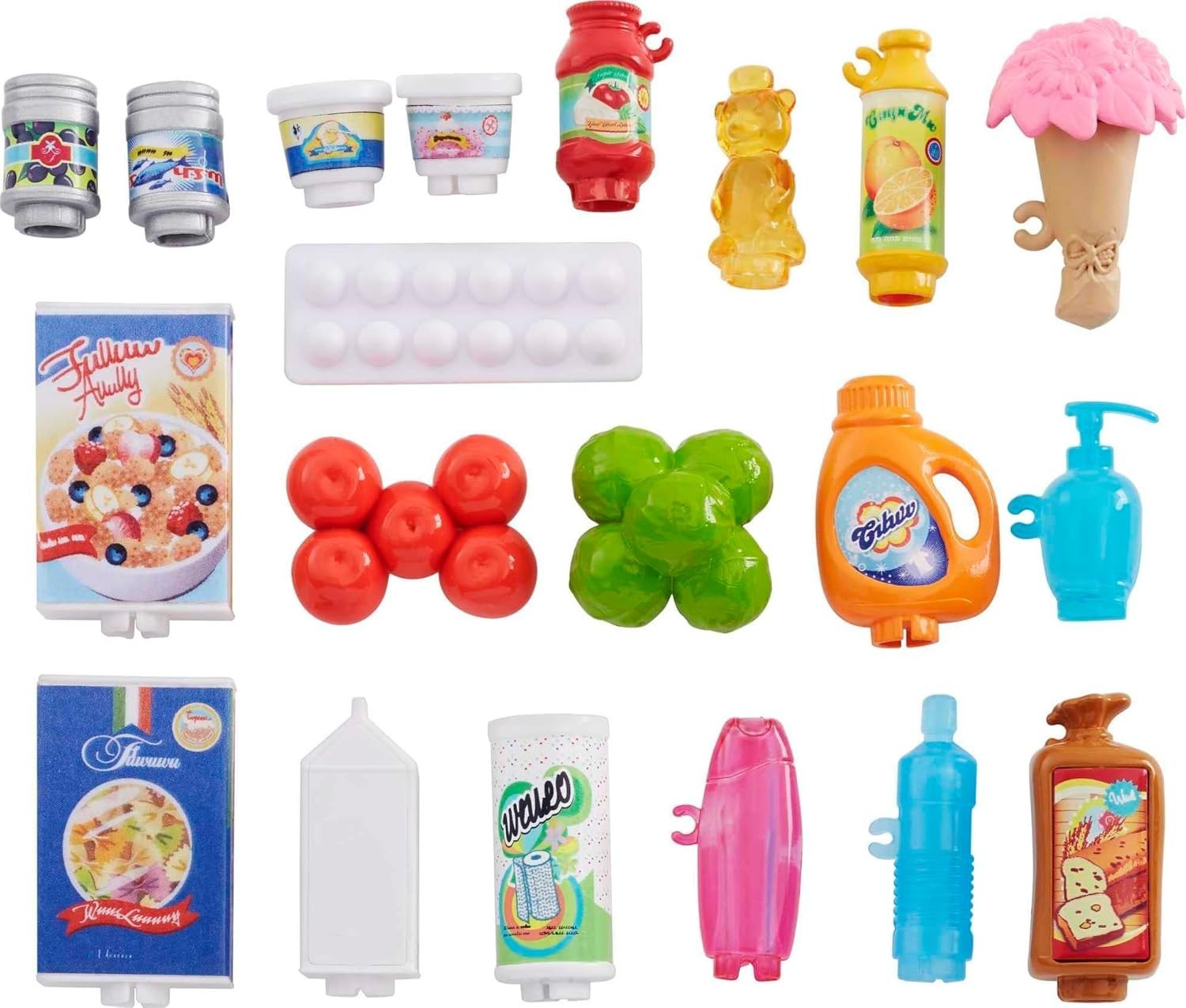 Fashion Doll Grocery Store Playset Rolling Cart Working Conveyor