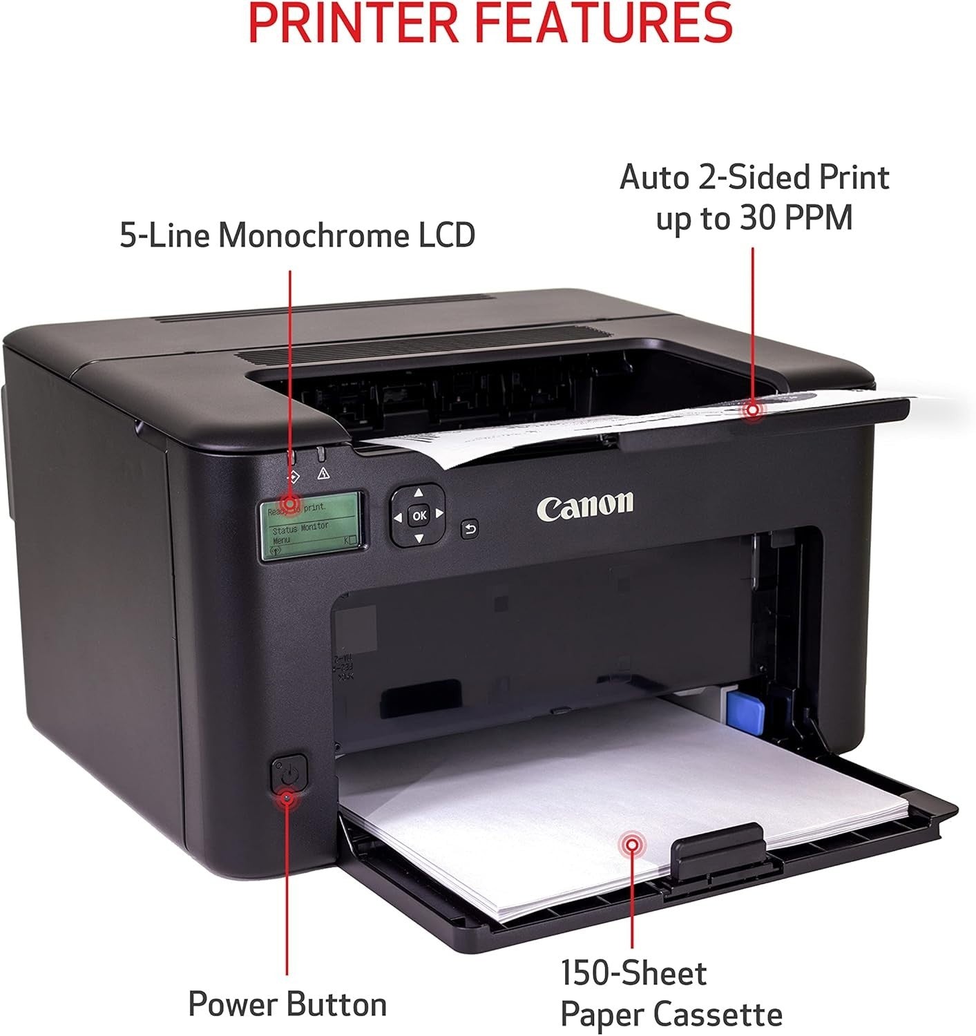 Monochrome Laser Printer Wi-Fi Ethernet Auto-Duplex 30ppm