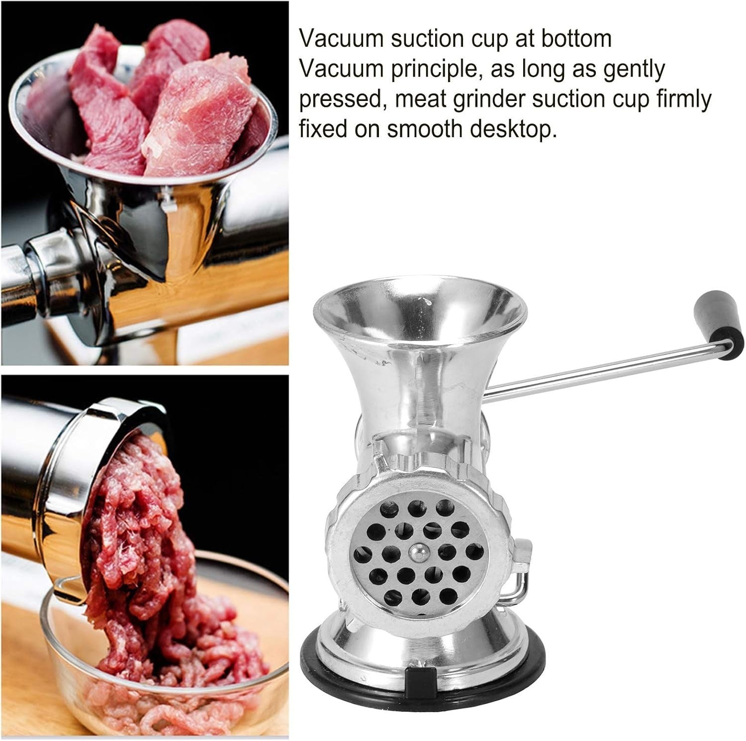 Manual Meat Grinder Sausage Maker Vacuum Suction Heavy Duty Mincer