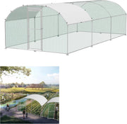 Extra Long Walk In Chicken Run Galvanised Steel Outdoor Enclosure 6x3x1.85m