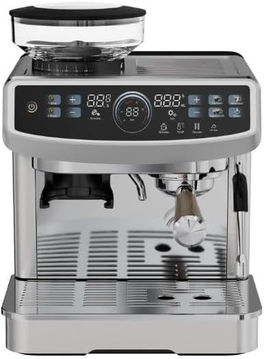 Commercial Espresso Coffee Machine 2.2L Pro Barista Maker with Burr Grinder