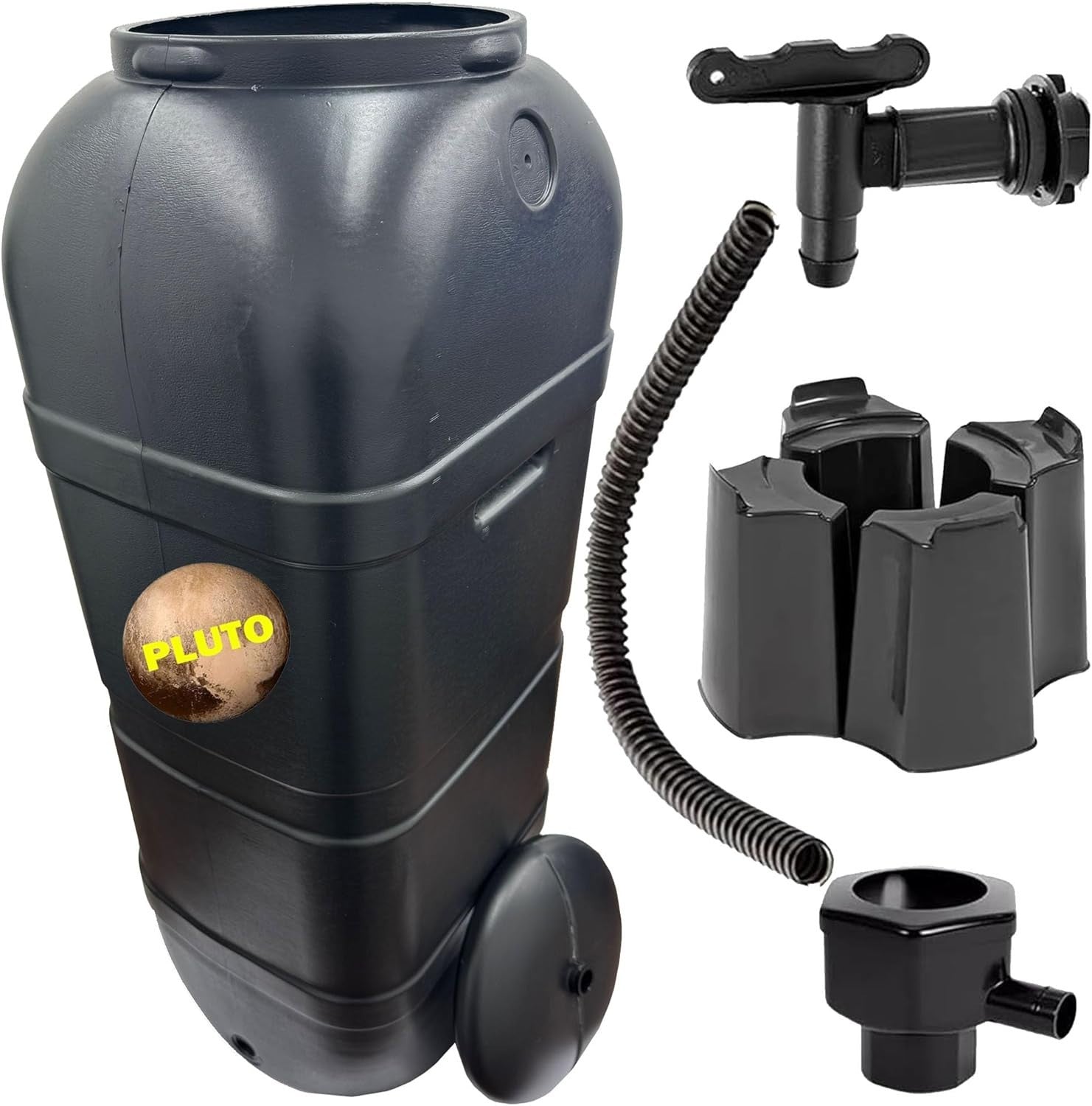 100L Super Slim Garden Water Butt Kit with Stand, Tap & Diverter