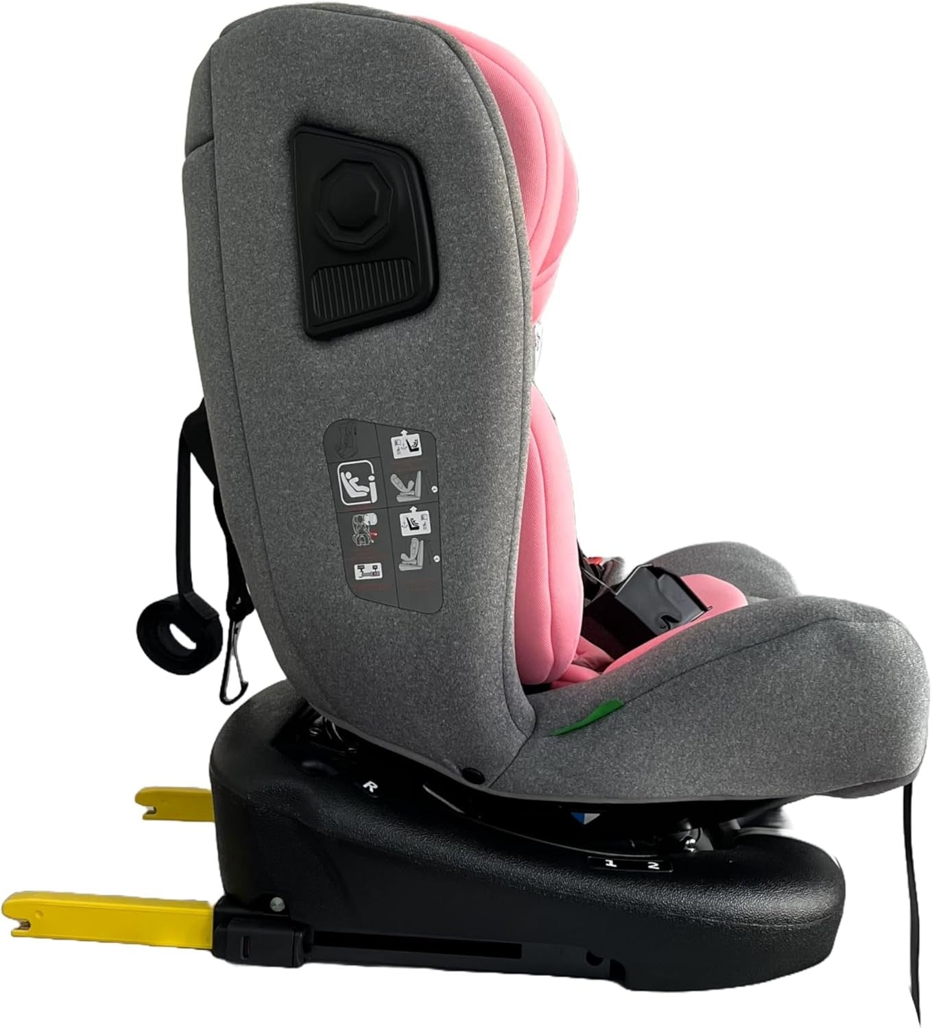 360° Rotating i-Size Car Seat ISOFIX R129 0–36kg Birth to 12 Years Pink