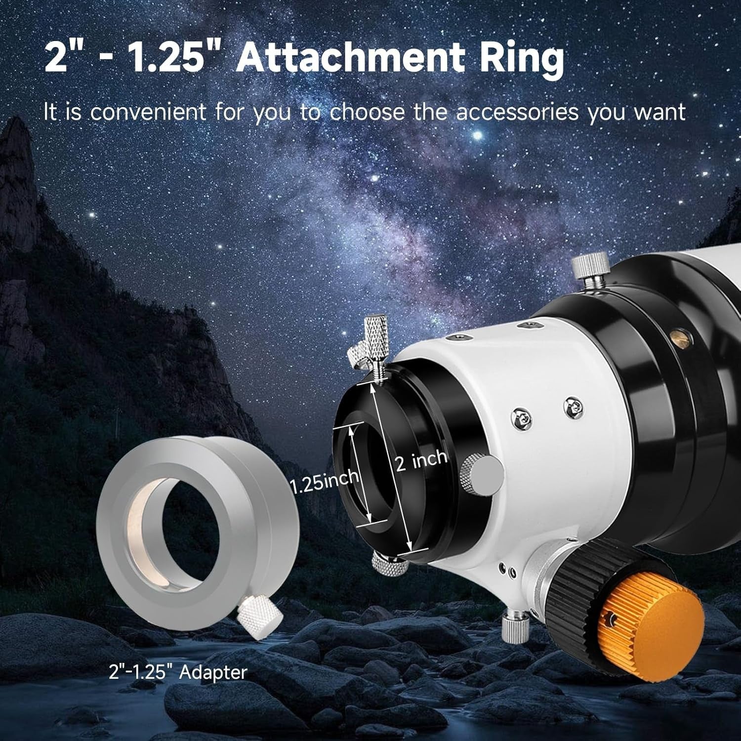 SV503 102MM F7 ED Refractor Telescope OTA White Dual-Speed Focuser
