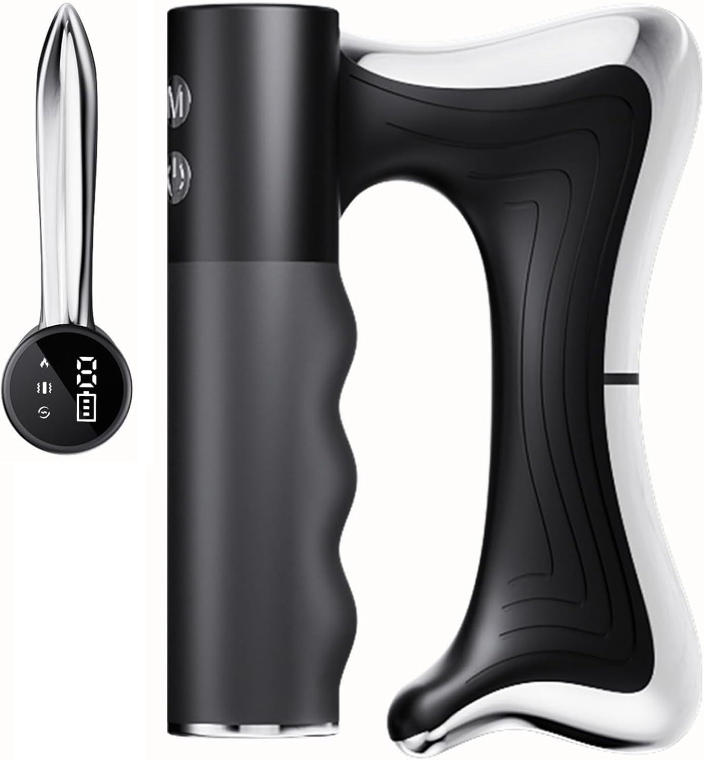 Heated Deep Tissue Massage Gun Neck Back Muscle Relief EMS Vibration Tool