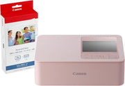 Compact Wireless Photo Printer + 36 Sheet Ink & Paper Set – Pink