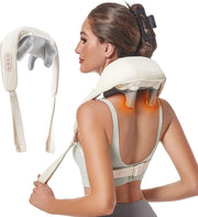 Heated Neck Shoulder Massager Deep Tissue Pain Relief Home Car Use