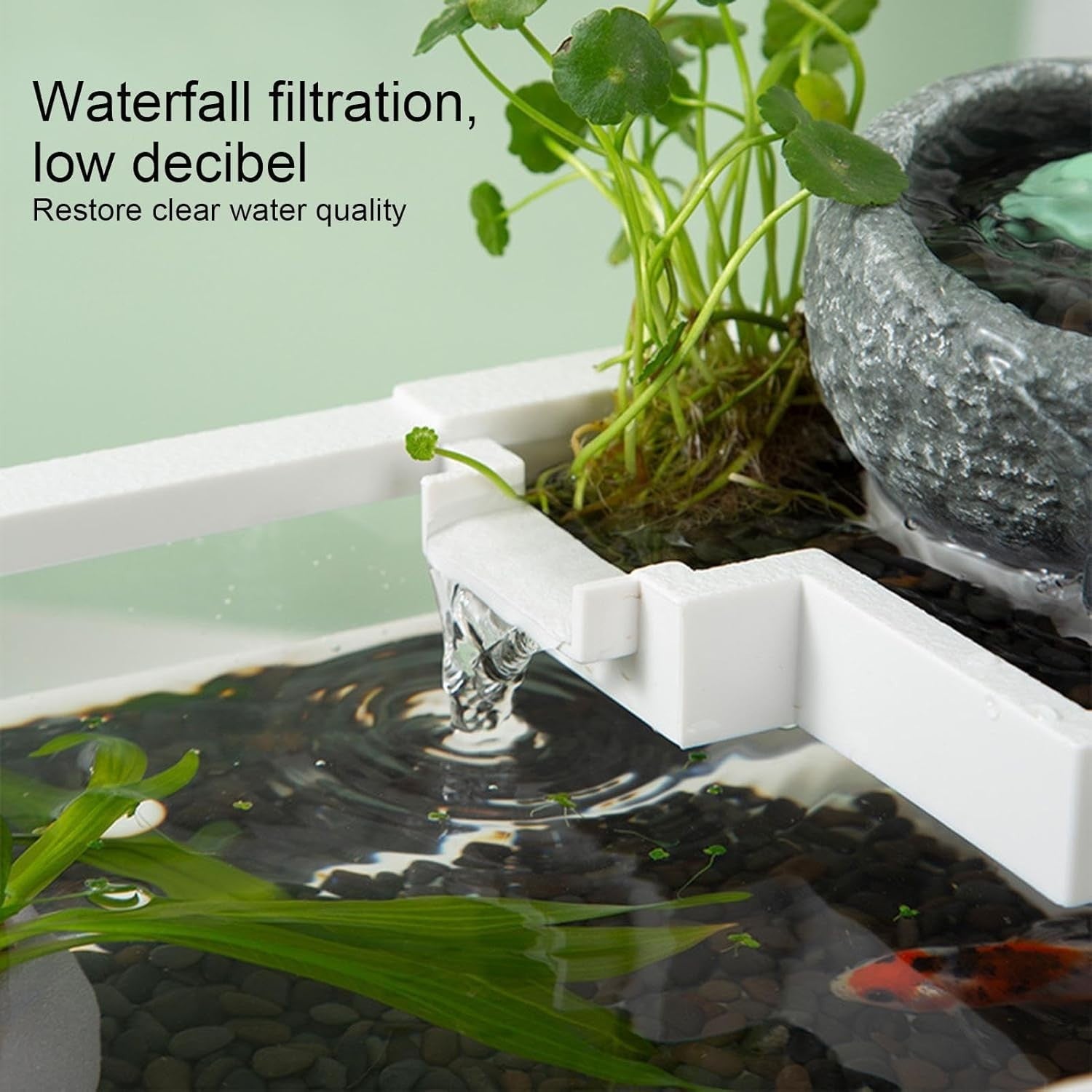 Small Desktop Fish Tank Kit | Filtered Aquarium w/ USB Light & Pump