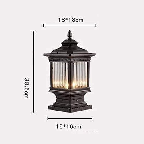 Outdoor Post Lantern – Black LED Pillar Light, IP54 Waterproof