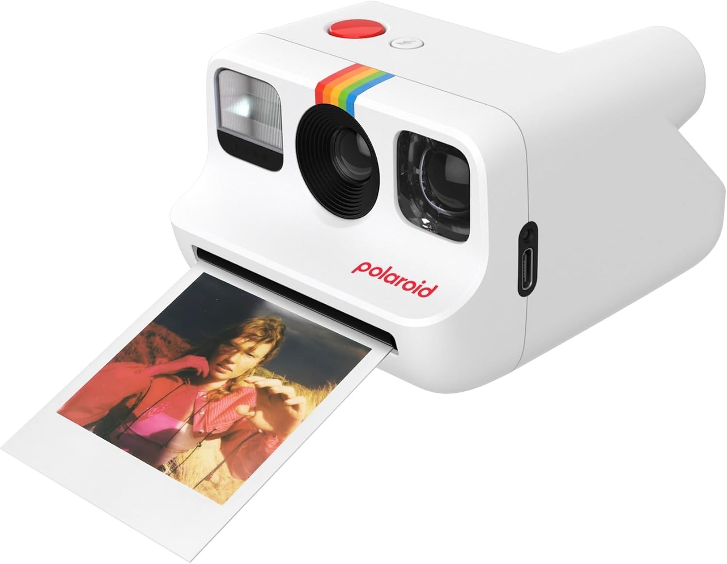 Mini Instant Camera Film Bundle White Self Timer 16 Photos Included
