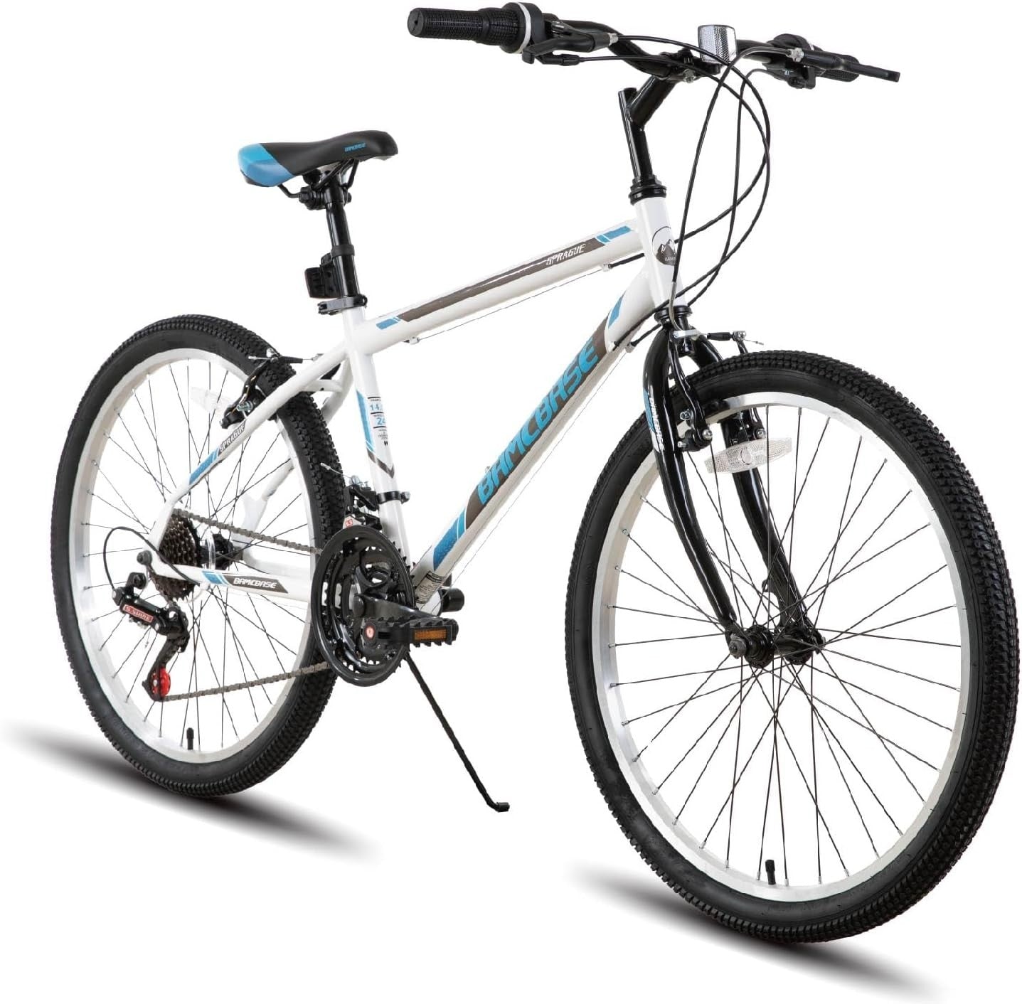 26" Adult Mountain Bike 21-Speed Steel Frame Off-Road Hybrid MTB Cycle