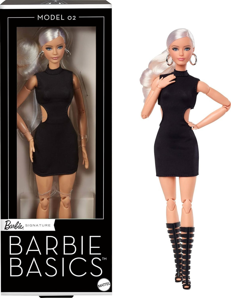Collector Fashion Doll Black Mini Dress Gladiator Boots Posable