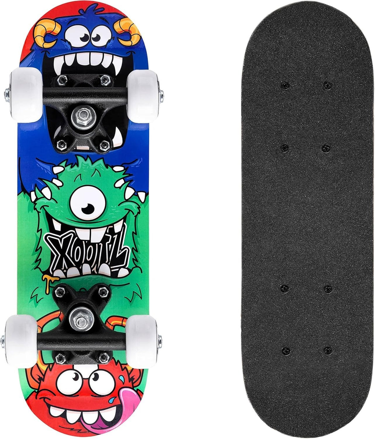 17" Kids Mini Skateboard Unicorn & Monster Design Maple Wood Cruiser