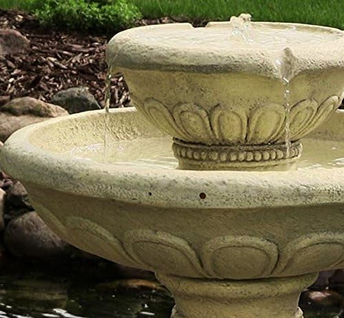 Large Solar Bird Bath Fountain 81cm Outdoor Garden Water Feature Resin