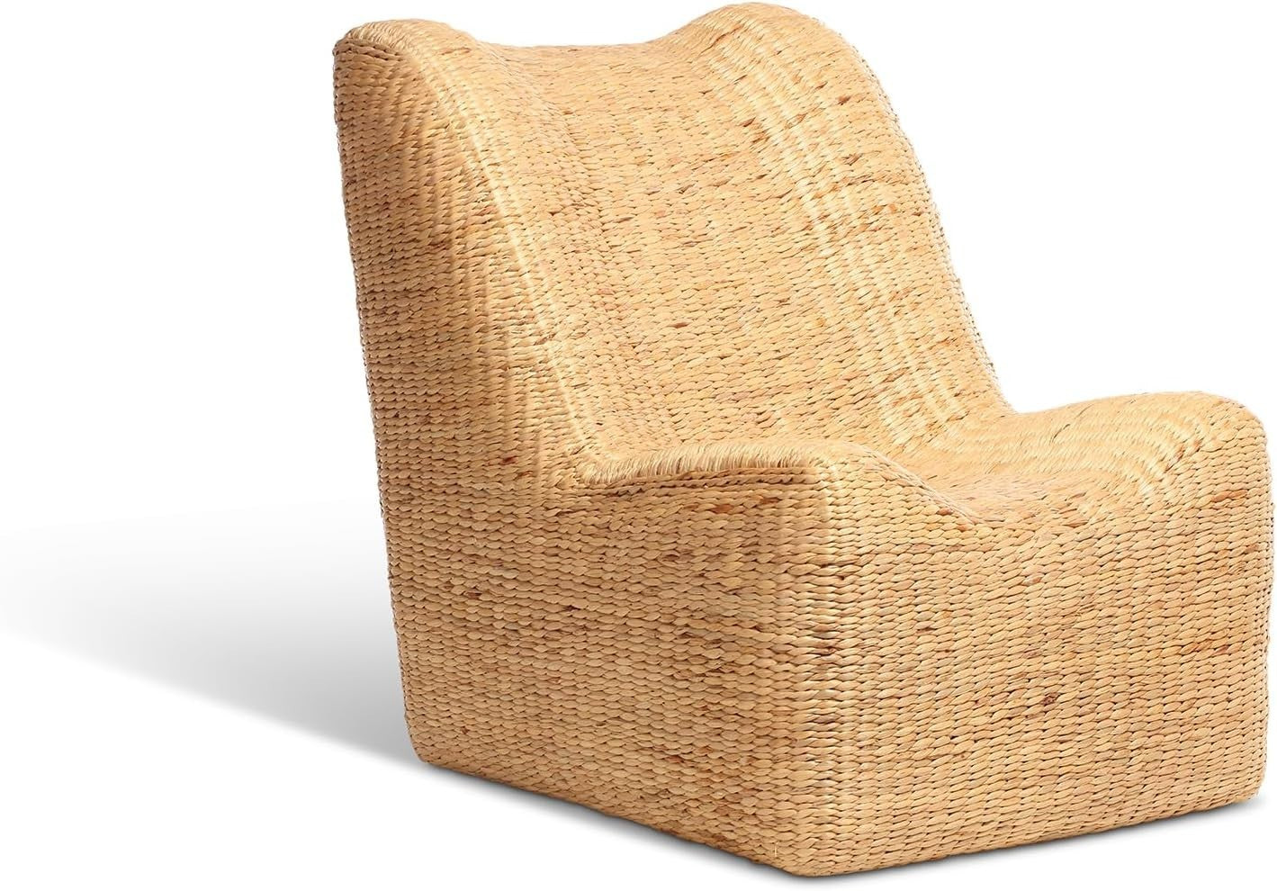 Luxury Rattan Statement Chair Indoor Woven Occasional Chair Modern Armchair