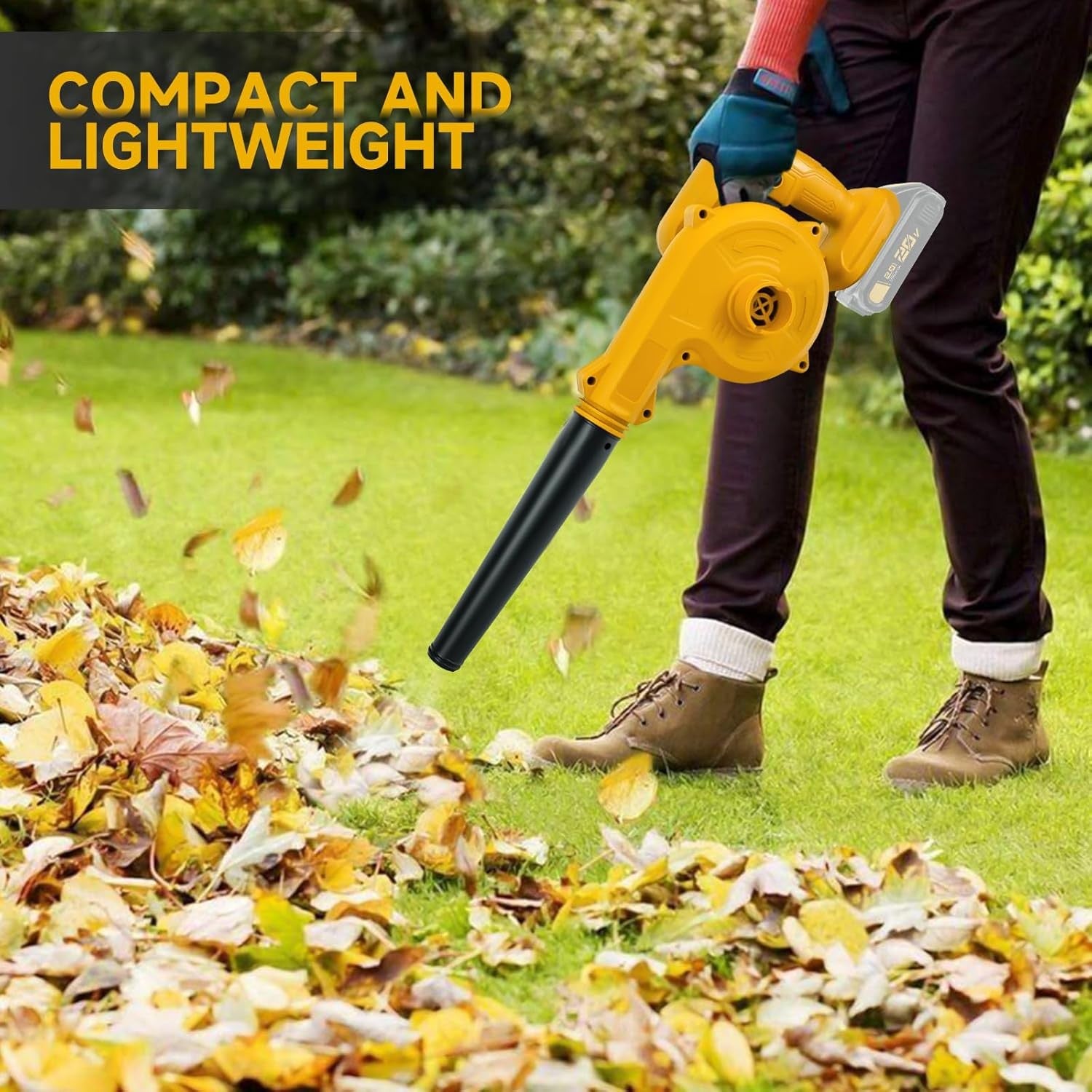 Cordless Leaf Blower 20V 2-in-1 High Speed Handheld Electric Air Blower