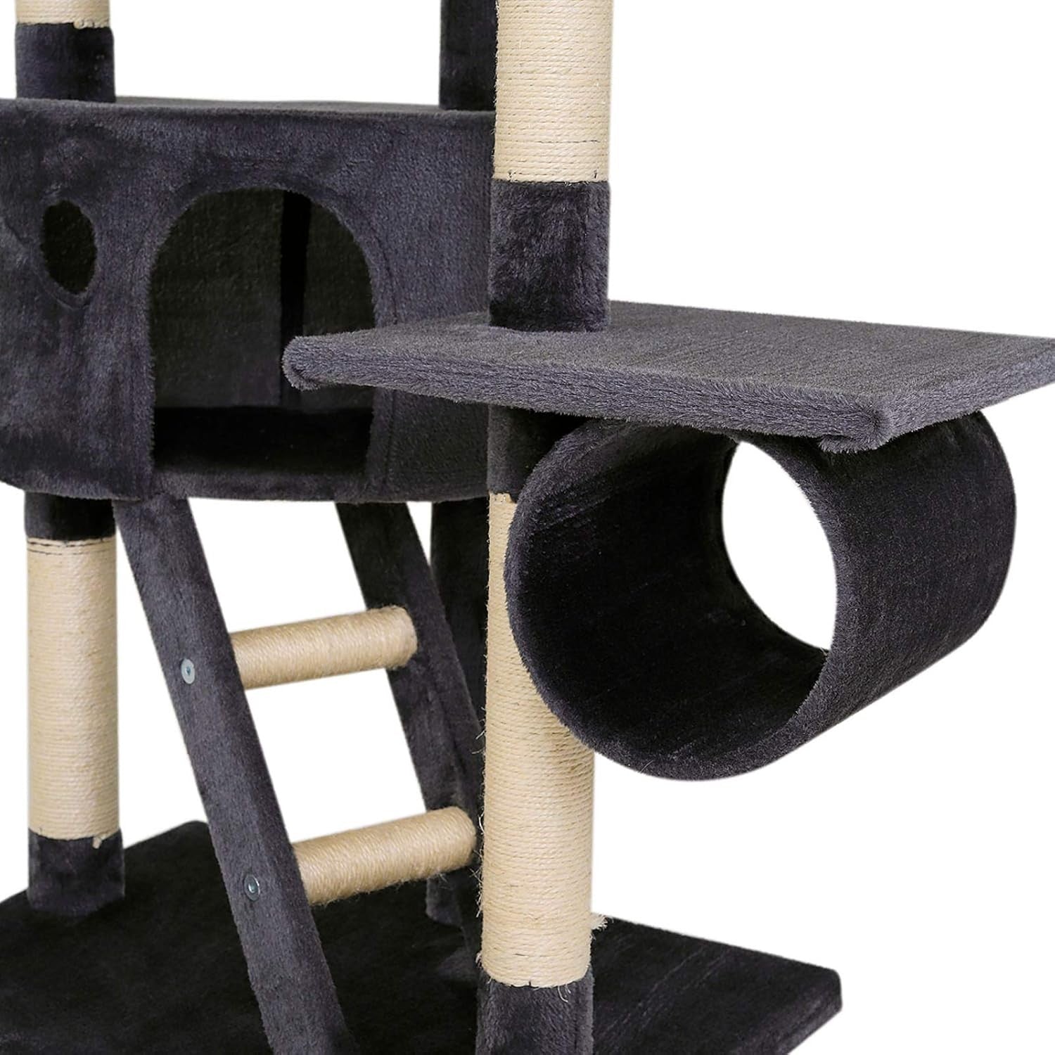 Floor to Ceiling Cat Tree 240–260cm Adjustable Scratching Activity Centre