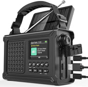 Emergency DAB/FM Solar Wind-Up Radio 12000mAh Bluetooth Torch Charger