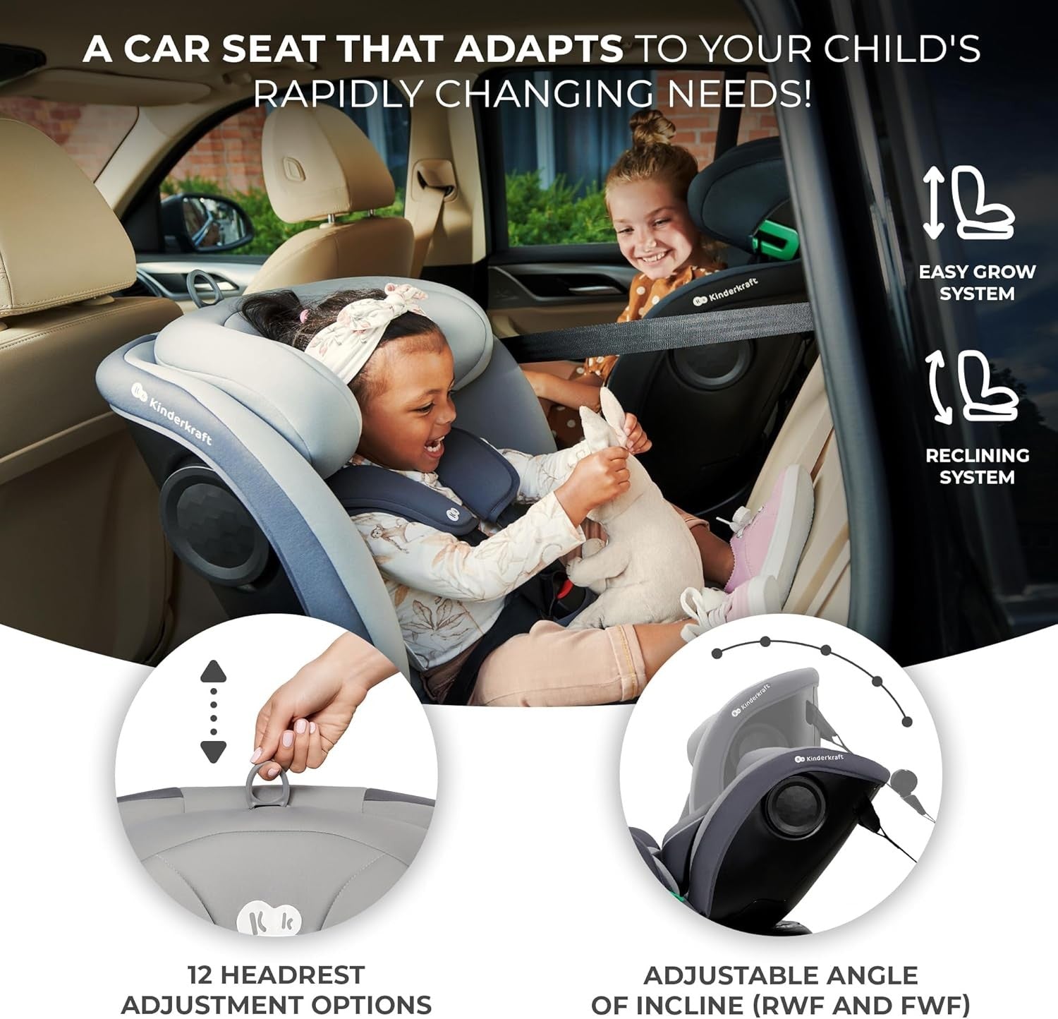 360° ISOFIX i-Size Rotating Car Seat 40–150cm Birth–12y RWF & FWF