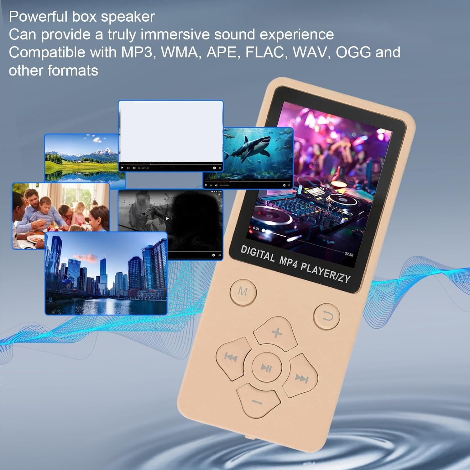 Bluetooth 5.0 16GB MP3 & MP4 Player w/ 1.8″ Color Screen, FM & Recorder