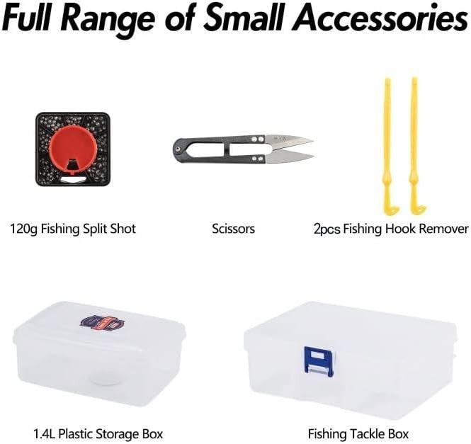 2.1M Telescopic Fishing Rod & Reel Combo Complete Set with Lures
