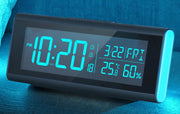 Large LED Alarm Clock Color Night Light Temperature Display Heavy Sleepers