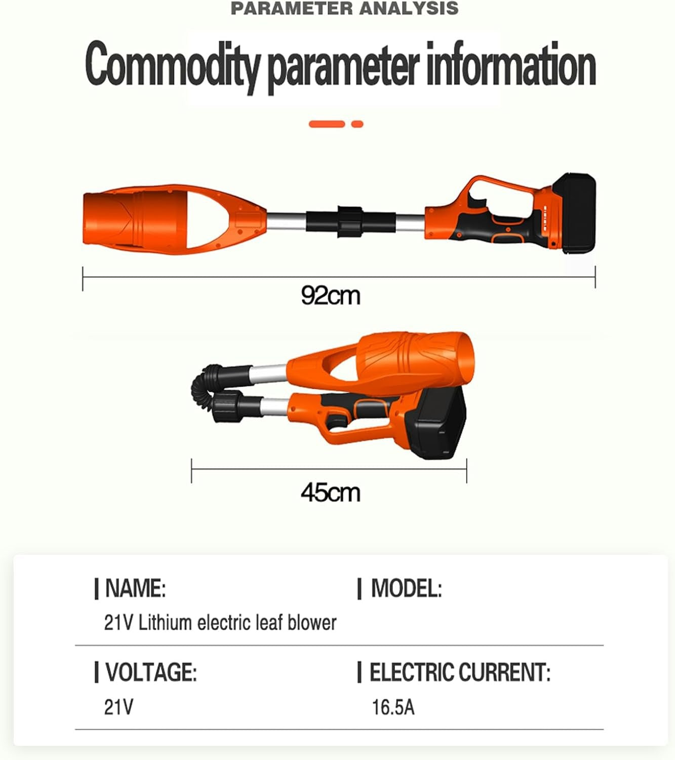 Cordless Leaf Blower 20V Dual Battery Lightweight Foldable 150MPH Garden