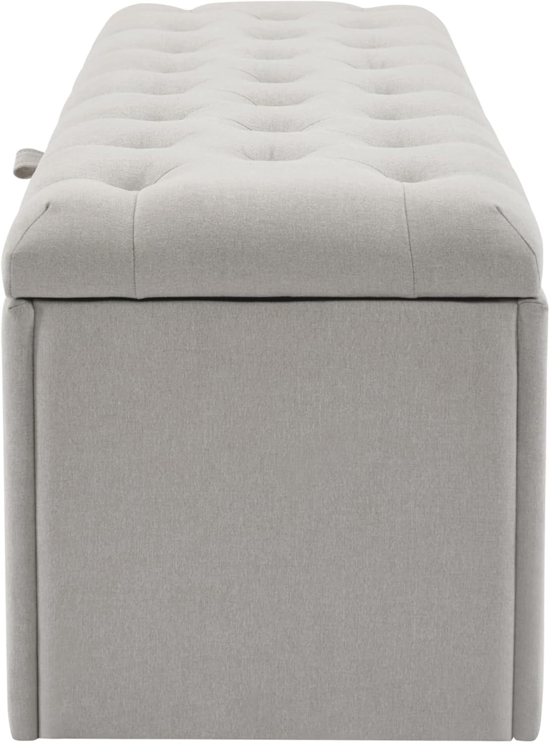 ModernLuxe Ottoman Storage Bench Upholstered Linen Footstool 135x41x42cm
