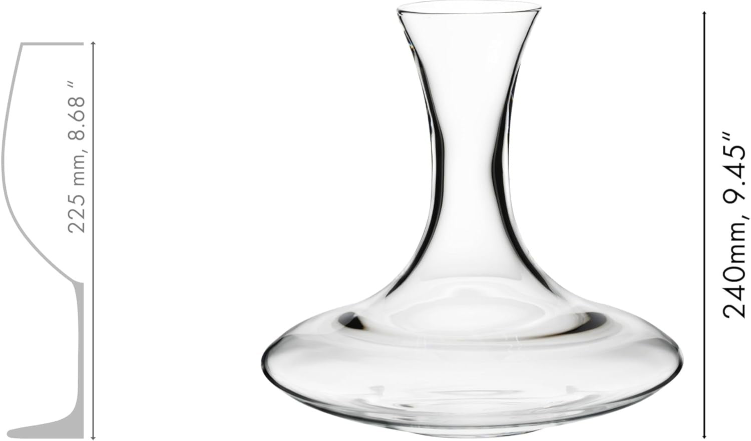 Large Crystal Wine Decanter 1.5L Modern Aerating Carafe Dishwasher Safe