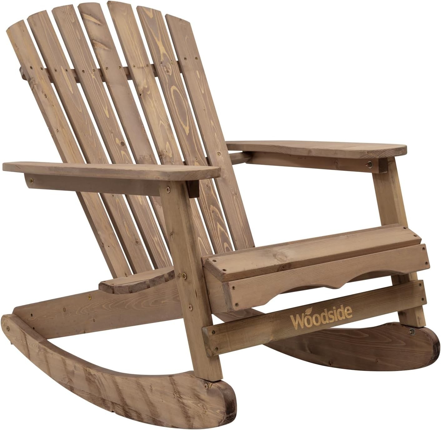 Outdoor Wooden Rocking Adirondack Chair Patio Garden Relaxing Comfort