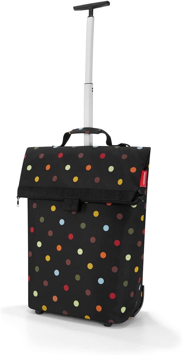 43L Reisenthel Trolley Bag with Dots Pattern, 2 Wheels & Telescopic Handle