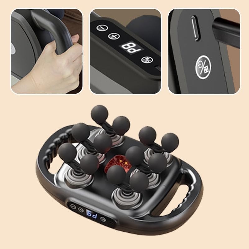 12 Head Electric Body Massager Deep Tissue Muscle Relief Red Light Therapy