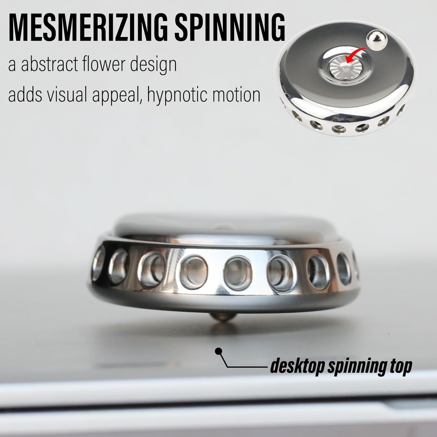 Silent Metal Flower Fidget Spinner DIY Coin Top Slider Stress Toy