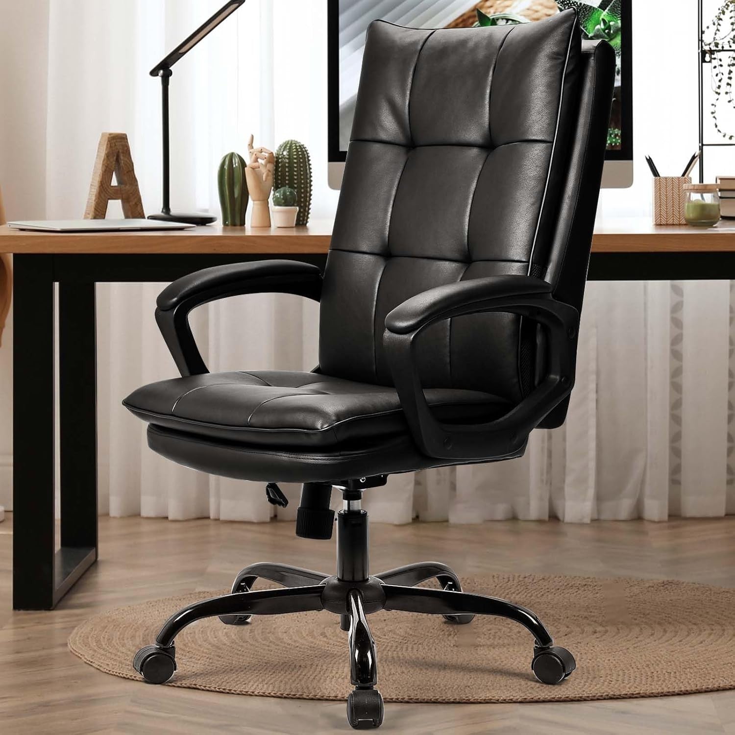 Executive Ergonomic Office Chair PU Leather Recliner Swivel Gaming Desk Seat