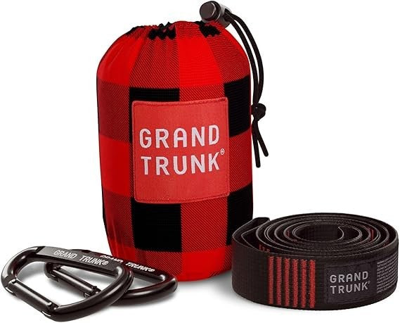 Red Double Camping Hammock Nylon 500lb Max | Lightweight & Ready-to-Hang