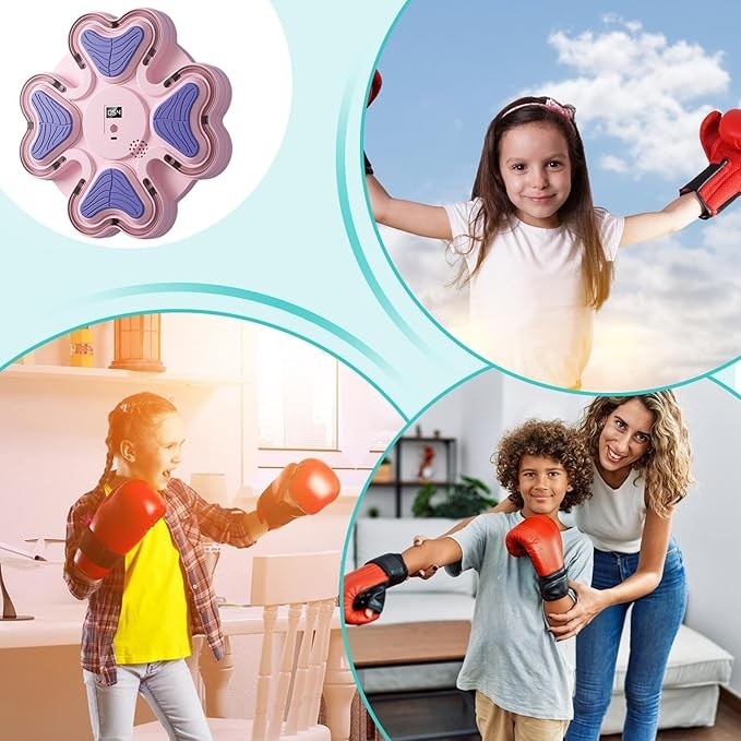 Boxing Machine Wall Mount LED Punch Pad Smart Reaction Trainer Home Gym