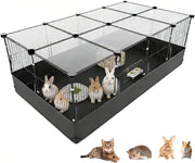 Large Rabbit Cage Indoor Outdoor with Cover Waterproof Easy Clean