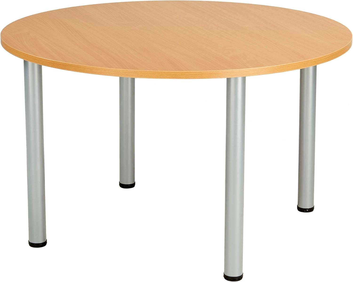 Round Office Work Table – Robust Stain-Resistant Beech Desk for Home