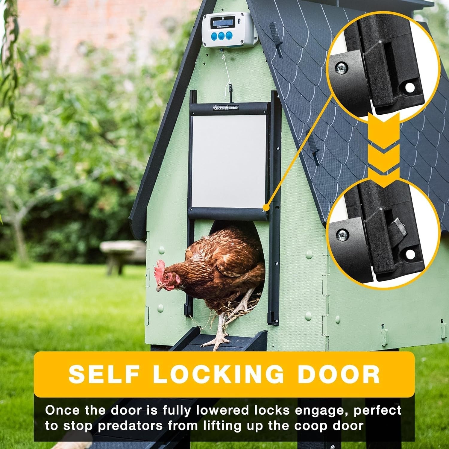 Automatic Chicken Coop Door Opener Kit Solar Battery DC