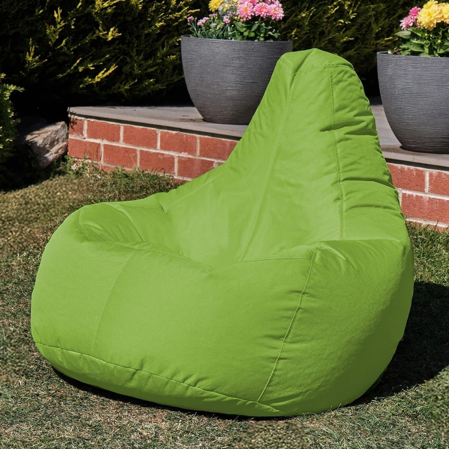 Waterproof Lime Green Bean Bag Chair – Gaming, Garden, Recliner Seat
