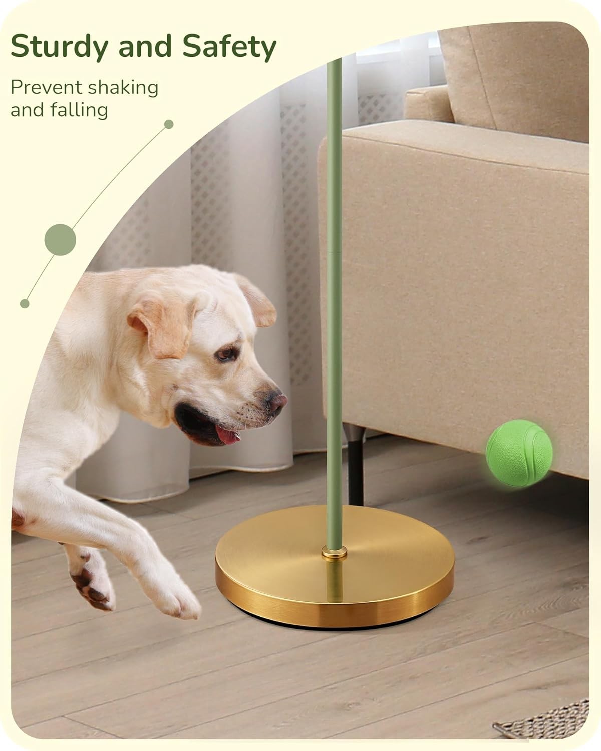 Retro Floor Lamp Tall Standing Light Linen Shade E27 Foot Switch Green