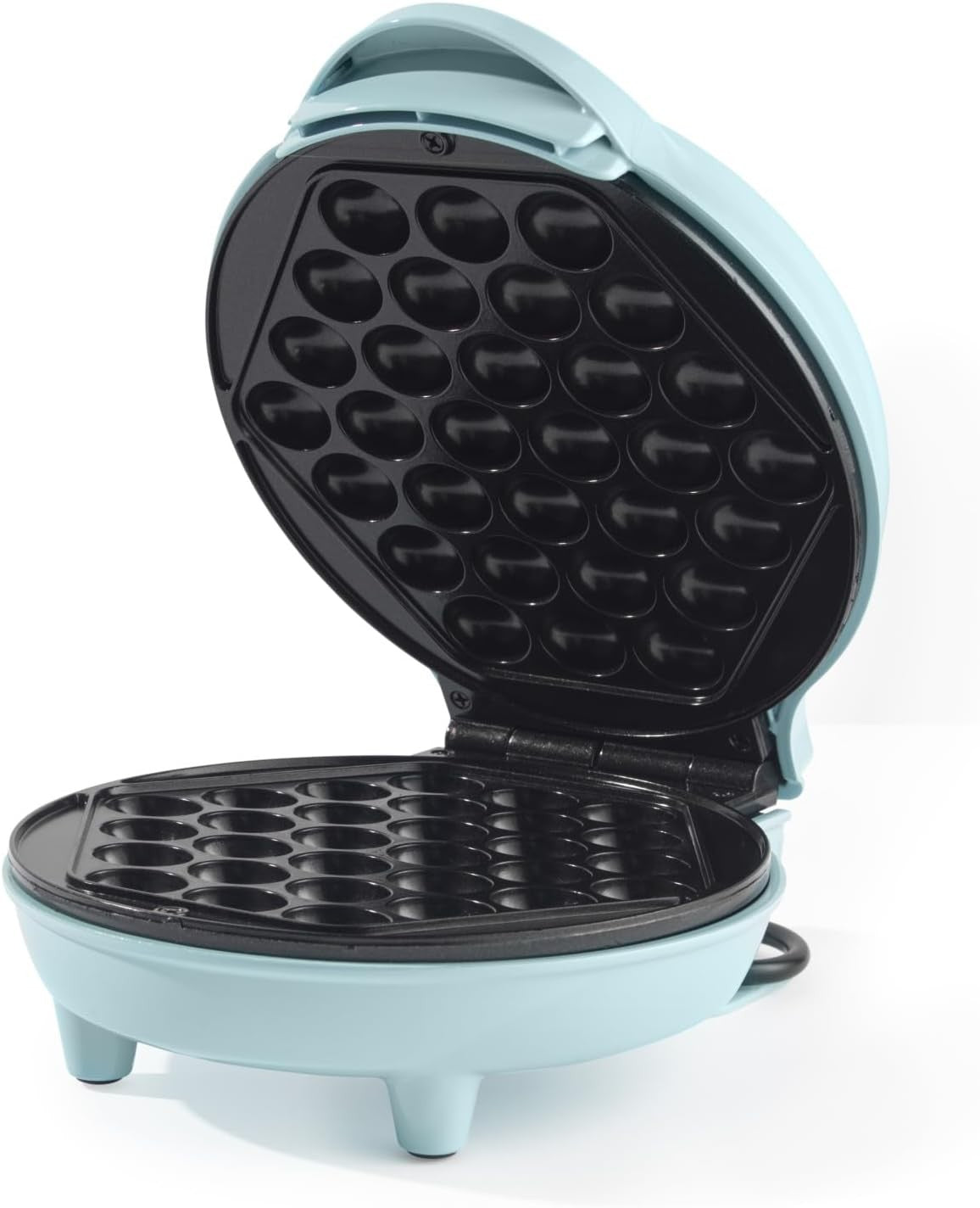 Bubble Waffle Maker Hong Kong Egg Waffle 18cm Non Stick Blue