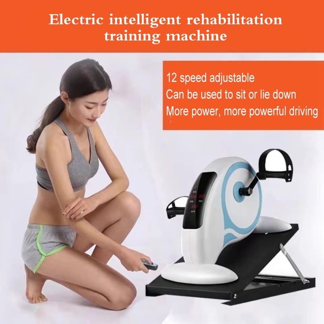 Electric Under Desk Elliptical Pedal Exerciser Remote Rehab Trainer