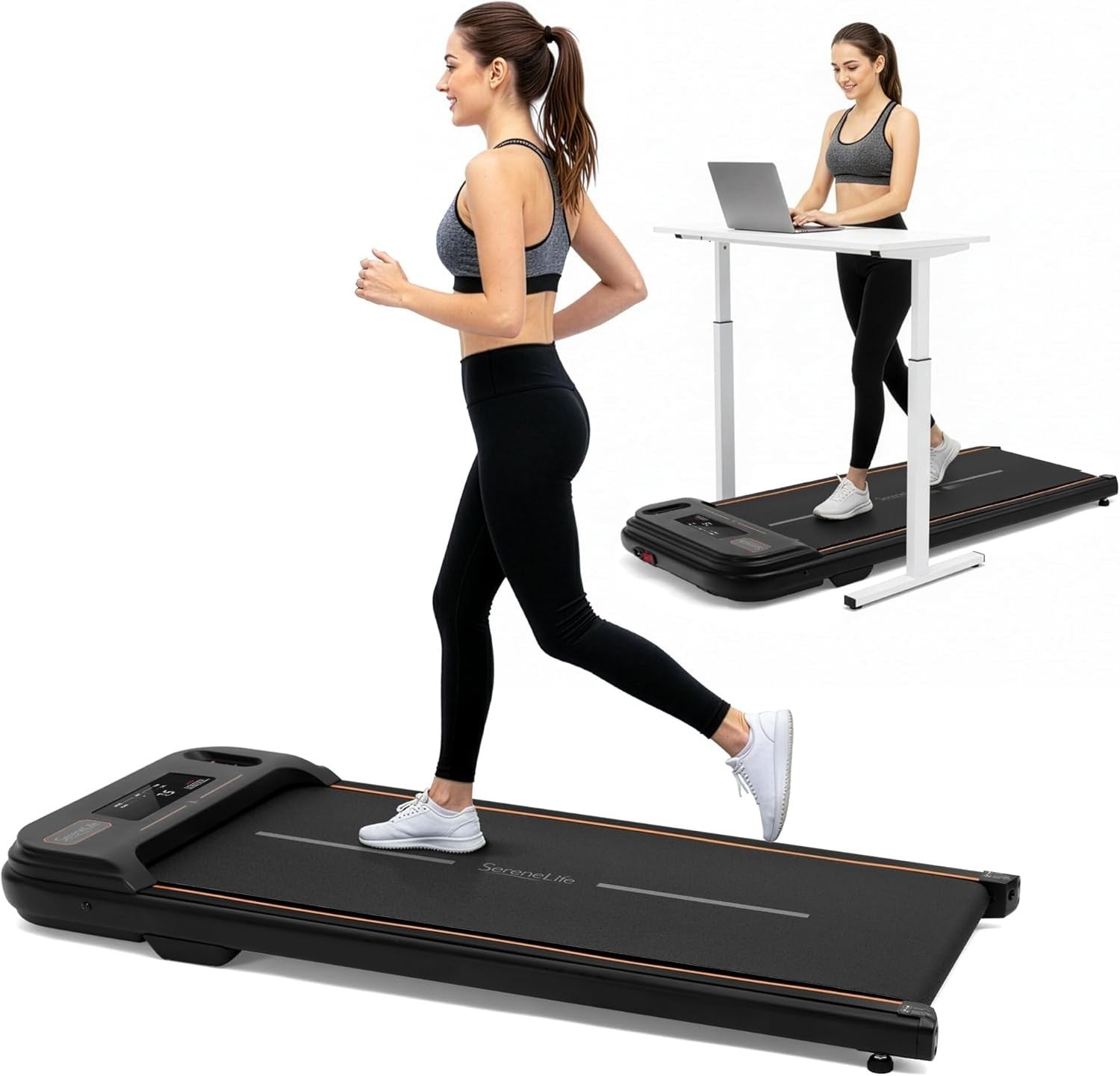 Foldable Compact Under Desk Treadmill – Portable Walking & Jogging Machine